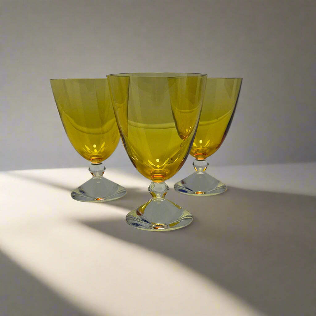 Baccarat Vega Small Ambre Glass Set of 3 2103326