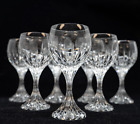 Set of 7 Baccarat France Crystal MASSENA 5-7/8" Bordeaux Red Wine Glass