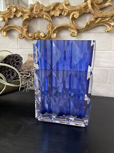 Baccarat Louxor Square Vase Blue