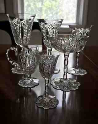 Rare Baccarat Crystal Conde 6 Piece Place Setting.