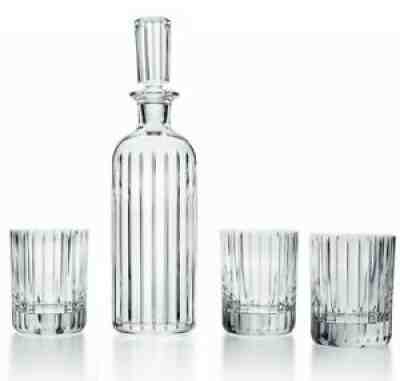 BACCARAT HARMONIE FRENCH WHISKY SPIRITS ALCOHOL CRYSTAL DECANTER &TUMBLER SET