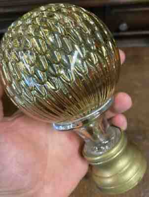Boule d escalier saint st louis baccarat crystal glass golden bee nest d anc
