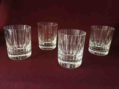 FOUR Baccarat Crystal Harmonie Triple Old Fashioned Whiskey Glasses 17oz 4-3/4â?