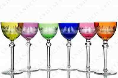 Six wine glasses roemers dombasle by baccarat. six wine glasses hock dombasle