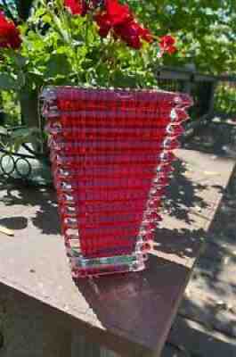 Baccarat ruby red vase new