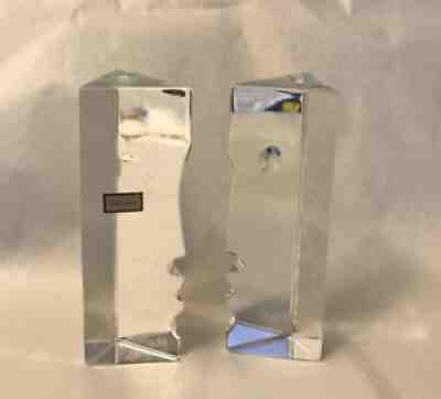 Baccarat Crystal Encounters Man & Women Signed Robert Rigot 5â? Tall