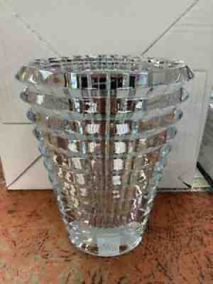 9 1/2" LARGE BACCARAT EYE VASE CLEAR RETAILS $1350.SIGNED NEW/W/TAG NO BOX SAVE