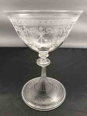 Baccarat 19thc Engraved Frosted Drink Glass â??Museumâ? Quailty LOOK