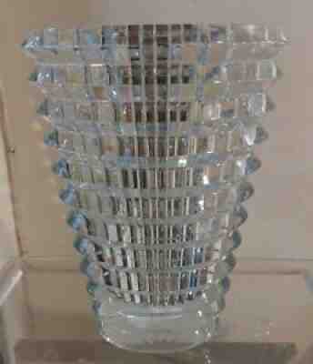 9 1/2" LARGE BACCARAT EYE VASE CLEAR RETAILS $1350.SIGNED NEW/W/TAG NO BOX SAVE