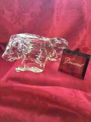 FLAWLESS Exceptional BACCARAT Crystal 11" LION Mane Roar TIGER PANTHER Figurine