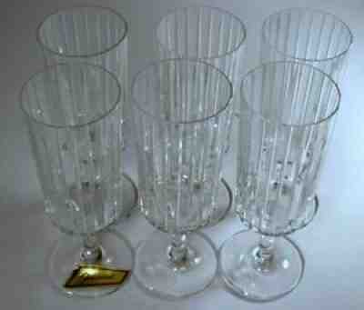 Baccarat Crystal Harmonie 6 3/8" Bordeaux Wine Glass Set of Six