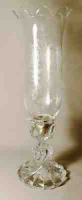 Baccarat, bamboo tors, chandelier candle crystal engraved era early xx th