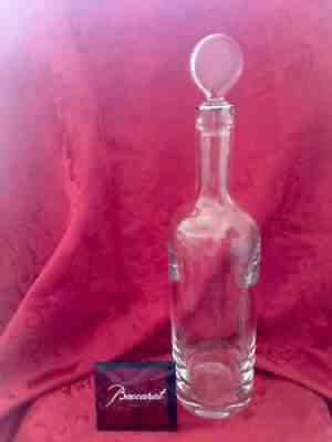 BACCARAT DIONYSOS CRYSTAL WINE DECANTER WITH FLAT CIRCULAR STOPPER