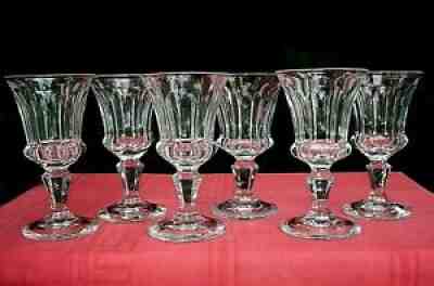 Baccarat st louis medici 6 water wine glass has cut crystal flat dimensions 19Ã¨m...