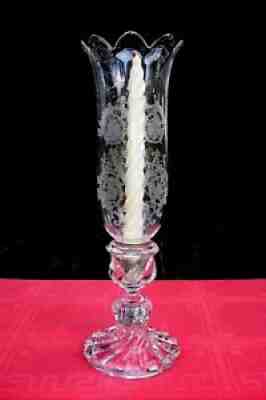 Baccarat swirl bamboo candle candlestick chandelier torch has verrine cristal