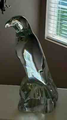 Large Baccarat French Crystal Falcon Statue Figurine !!!