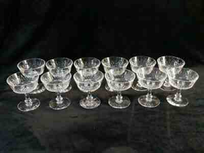 12 cup has champagne in crystal baccarat modele richelieu