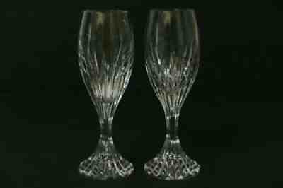Baccarat France Massena Pattern Crystal 5 1/2" Cordial Glass Aperitif Pair EXC+