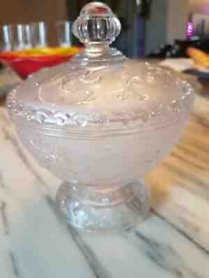 Baccarat birds of paradise covered pot