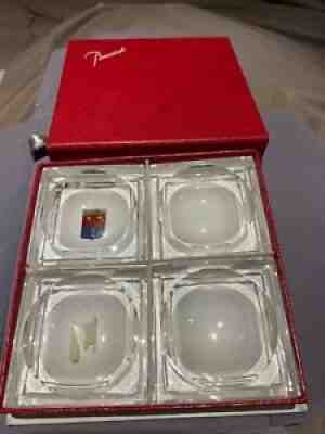 Bacarrat France crystal salt cellar set of 4 never used in the box