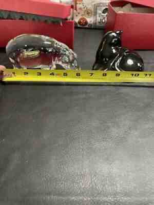 FLAWLESS Exquisite BACCARAT France Crystal 6.5â? HIPPO And Cat Grooming BACCARAT