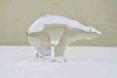 BACCARAT CRYSTAL Polar Bear Statue - Paperweight - FINE FRENCH CRYSTAL