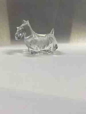 BACCARAT FRENCH CRYSTAL FRANCE CLEAR SCOTTISH TERRIER DOG FIGURINE