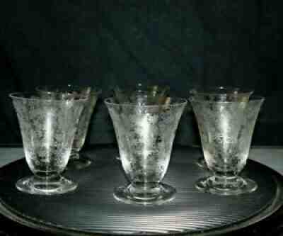Baccarat Elisabeth millefiori 6 crystal glasses has water - 9,7 cm