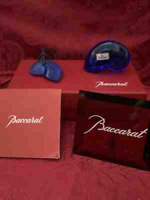NIB NEW FLAWLESS BACCARAT France Crystal NAUTILUS SEA SHELL Figurine & NECKLACE