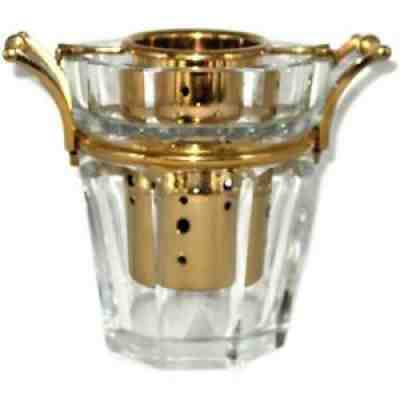 Baccarat Moulin Rouge Champagne Ice Bucket HARCOURT 9" Tall Gold, with Insert