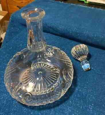 EXC Baccarat Austin Nichols Crystal Wild Turkey Decanter with Wooden Box