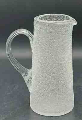 Water pot glassware frosted appearance of Clichy or baccarat napoleon III xix h2...