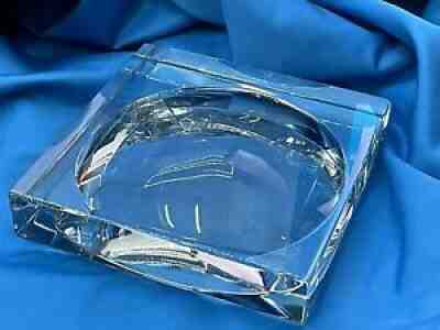 Baccarat Crystal Large Heavy Ashtray