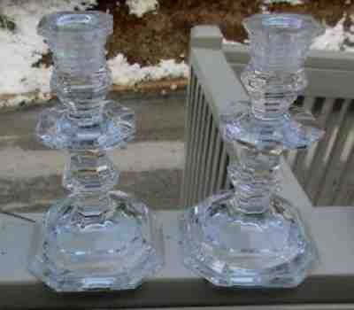 Pair of (2) Pristine Baccarat REGENCE 7 3/4" Candlesticks **Market Value $1000+*