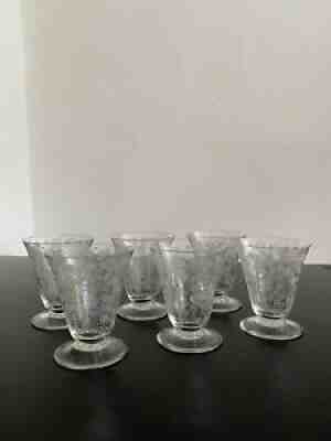 Service 6 glasses crystal baccarat model tbe signed Elisabeth millefiori
