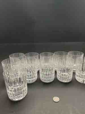Baccarat Harmonie Double Old Fashion Tumblers, Set of 11,Height 4 1/8â? MINT COND