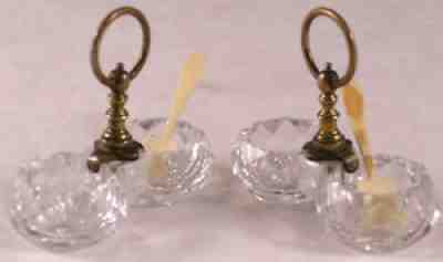 ANTIQUE BACCARAT PAIR OF CRYSTAL SALT CELLERS