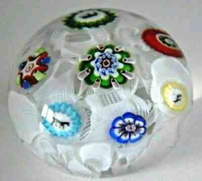Stunning Baccarat Antique Paperweight Spaced Millefiori set with 7 Canes (1848)