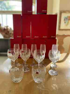 4 Baccarat Crystal Massena Tall Goblets 7 1/2â?, 5 Champaign Flutes, 2 Tumbles