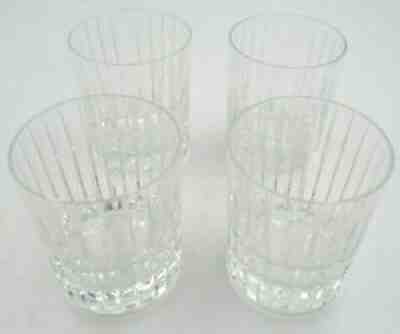 4pc BACCARAT HARMONIE Crystal Rock Cocktail Glass / Double Old Fashion Tumblers