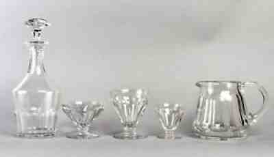 Baccarat talleyrand cristal crystal 38 pieces glasses pitcher decanter