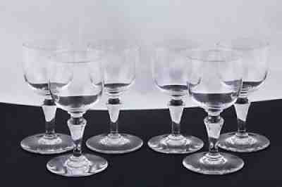 SET OF 6 BACCARAT FRENCH CRYSTAL SHERRY GLASS IN THE NORMANDIE PATTERN - MINT