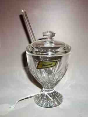BACCARAT MASSENA Condiment with spoon, both signed - excellent condition