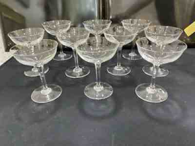 10 Baccarat Zurich Pattern Champagne Coupe