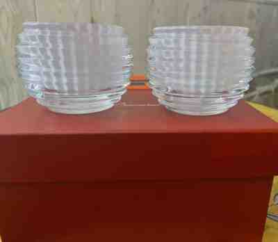 BACCARAT CRYSTAL EYE VOTIVE PAIR CLEAR #2810638