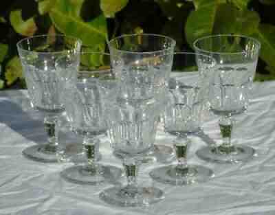 Baccarat service of 6 water glasses crystal, model missouri. 14,5 cm high.
