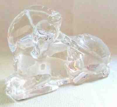 Vintage Crystal Unicorn Horse Figurine BACCARAT France Signed 4r