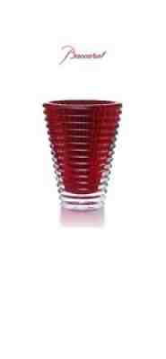Baccarat Crystal Eye vase Large Red Round XL