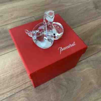 Baccarat Figurine Snake Zodiac Crystal Decoration 9.5cm x 8.5cm Rare Used 0842MN