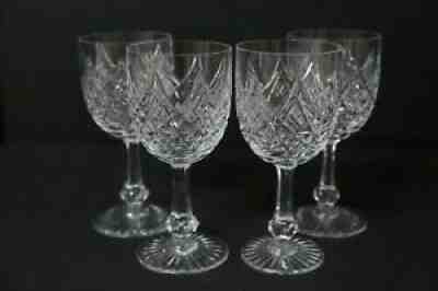 Set of 4 BACCARAT Cut Crystal COLBERT Pattern Water Glasses Goblets 6.75"